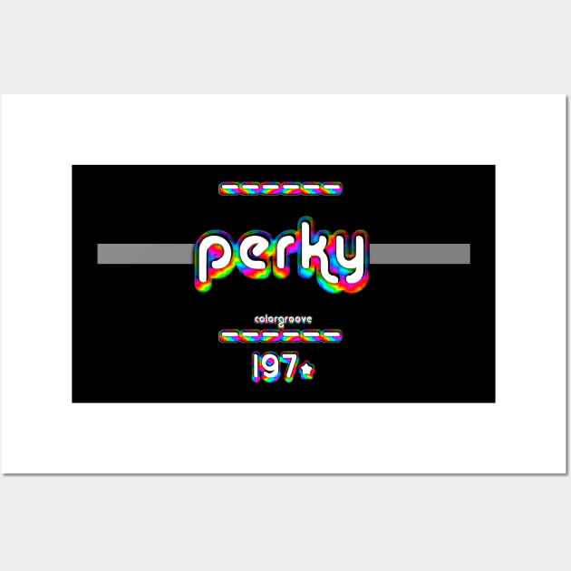 Perky 1970 ColorGroove Retro-Rainbow-Tube nostalgia (wf) Wall Art by Blackout Design